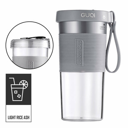 Mini USB rechargeable portable electric fruit juicer by Maroon Asteria, compact kitchen appliance for fresh fruit juice.