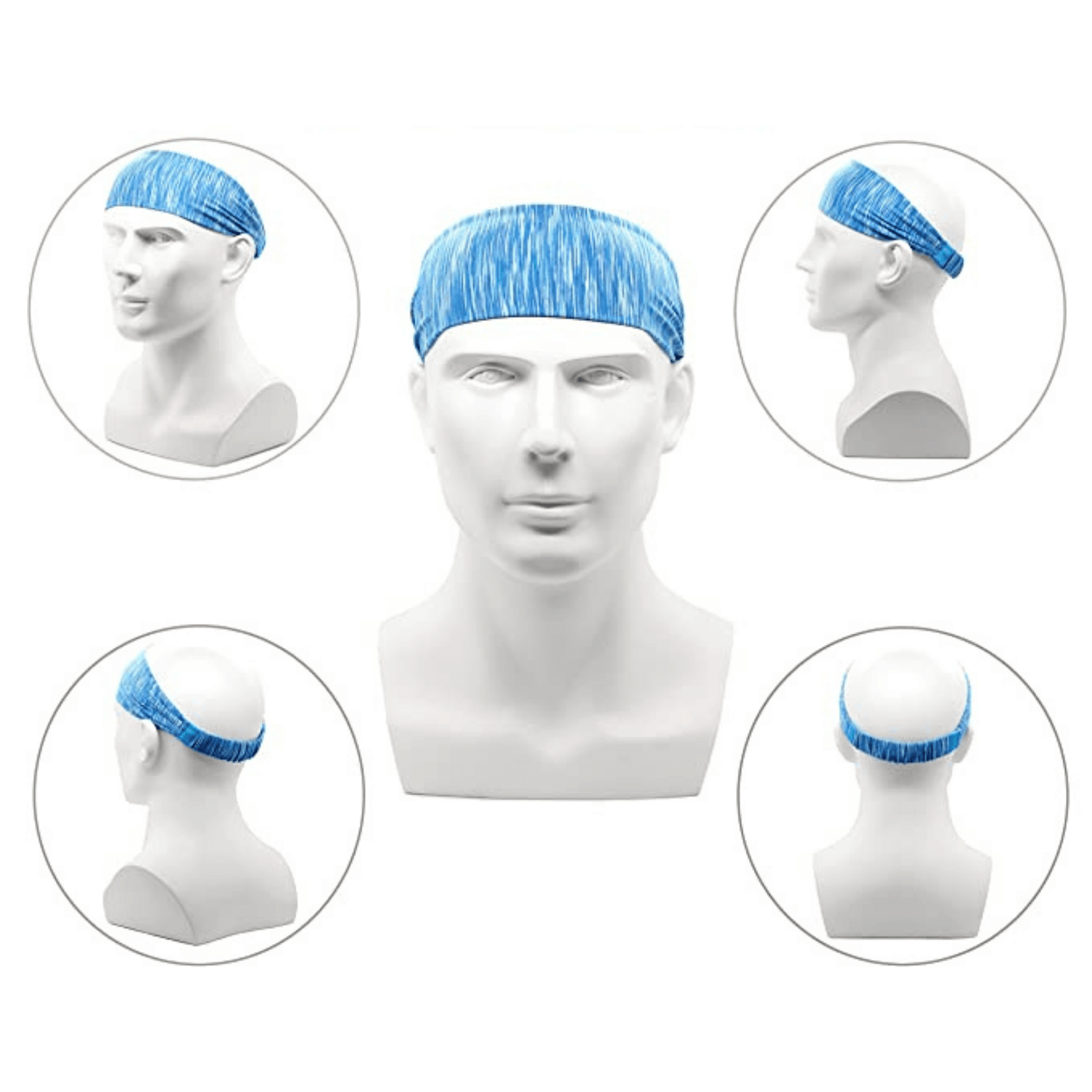 Black Lavender extra-wide sport and fitness sweat-wicking headband, designed for workout and athletic activities.