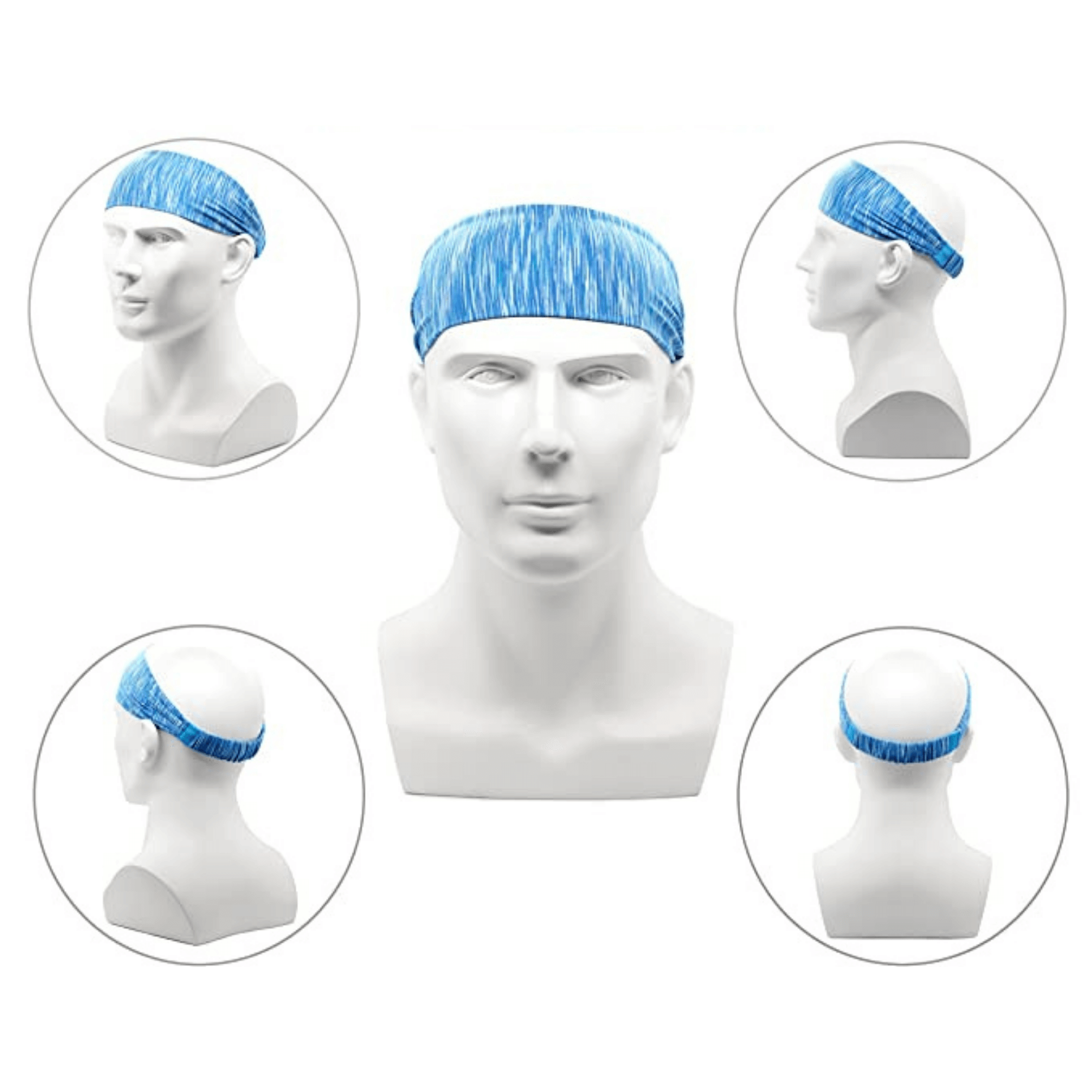 Black Lavender extra-wide sport and fitness sweat-wicking headband, designed for workout and athletic activities.