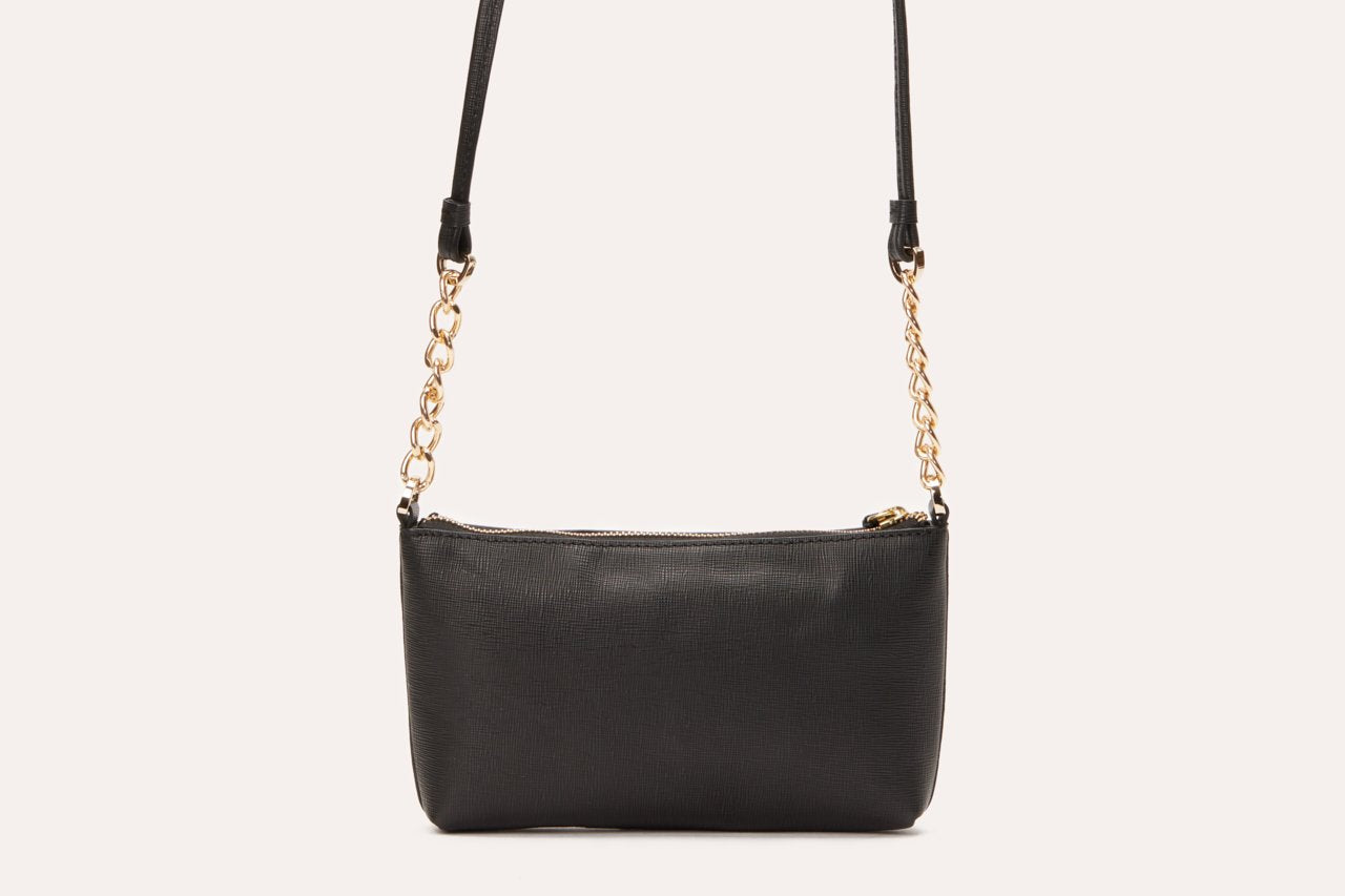 Pink Lucy two-chain crossbody accessory with dual chain straps and compact design, ideal for stylish everyday use.