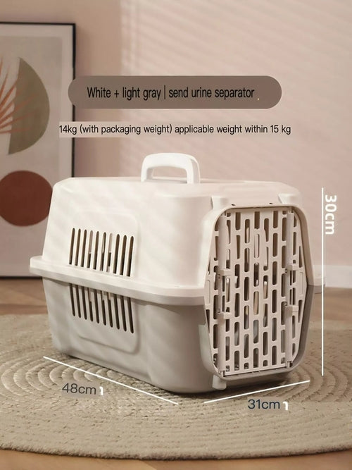 Pear Daisy portable pet carrier for cats and small animals, lightweight and ventilated for travel and home use.