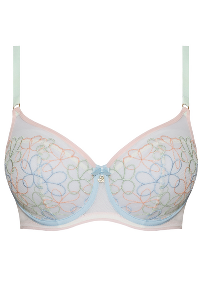 Mesh Balconette Bra Samanta Fiorella by Start2Finish, featuring delicate mesh fabric, supportive cups, and adjustable straps.