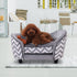 Taupe Shadow PawHut soft warm pet bed with elevated design for dogs and puppies, featuring a cozy sleeping surface and raised edges.