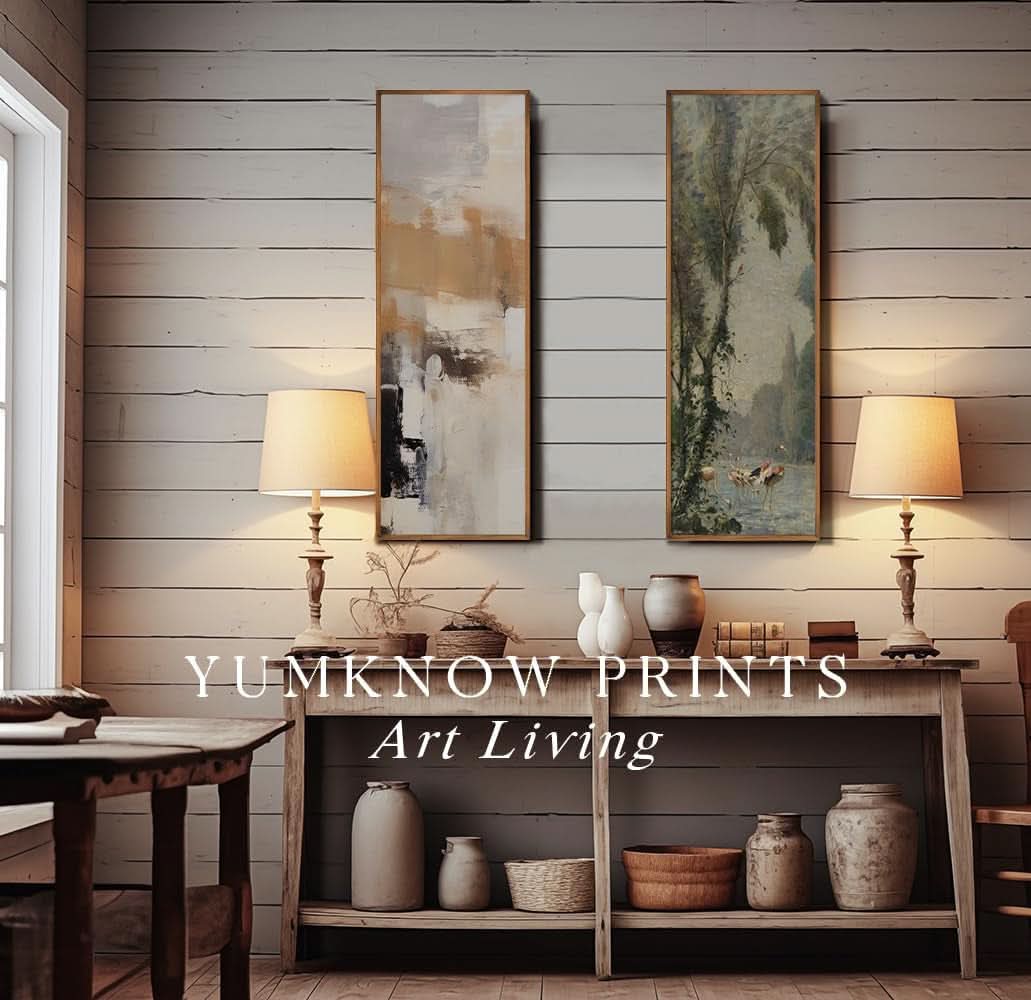 Rolled Canvas Farmhouse Wall Art 16x48 Extra Long Panorama