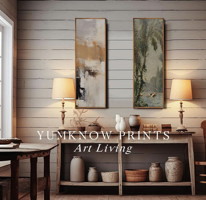 Rolled Canvas Farmhouse Wall Art 16x48 Extra Long Panorama