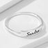 Full silver Name-1 ring by Pink Lucky, a sleek silver jewelry ring with a polished finish, perfect for everyday wear.