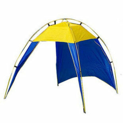 Maroon Asteria waterproof camping tent with sunshade for outdoor use, shown set up in a natural outdoor environment.