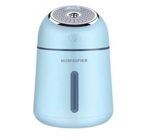 Maroon Asteria high-quality fashion USB household humidifier on a home table, showing its sleek design and water tank.