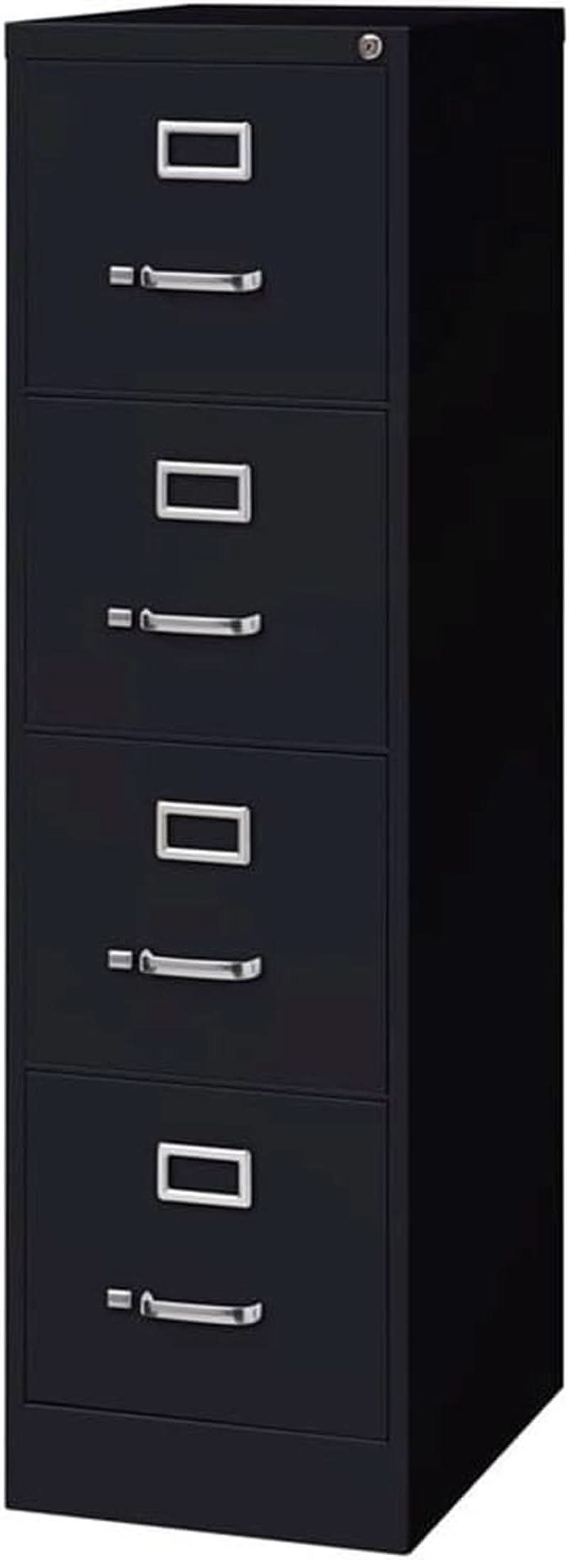 4 Drawer Vertical File Cabinet With Lock 22 Deep Black