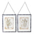 Set of two Grey Coco lavender and thyme metal and glass picture frames, 9.5x12.5 inches, decorative accessories for home decor.