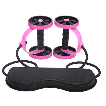 Maroon Asteria Crossflex wheel roller for men and women, durable fitness equipment for core and balance exercises.