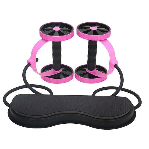 Maroon Asteria Crossflex wheel roller for men and women, fitness equipment and accessories for core and balance workouts.