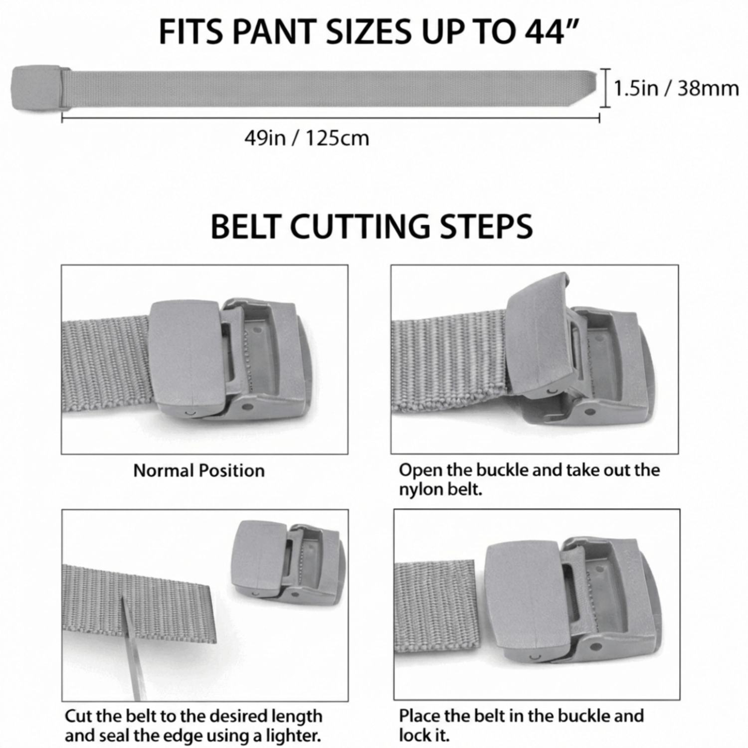 Black Lavender XGear tactical adjustable nylon belt with plastic buckle, featuring a sturdy design and versatile fit.