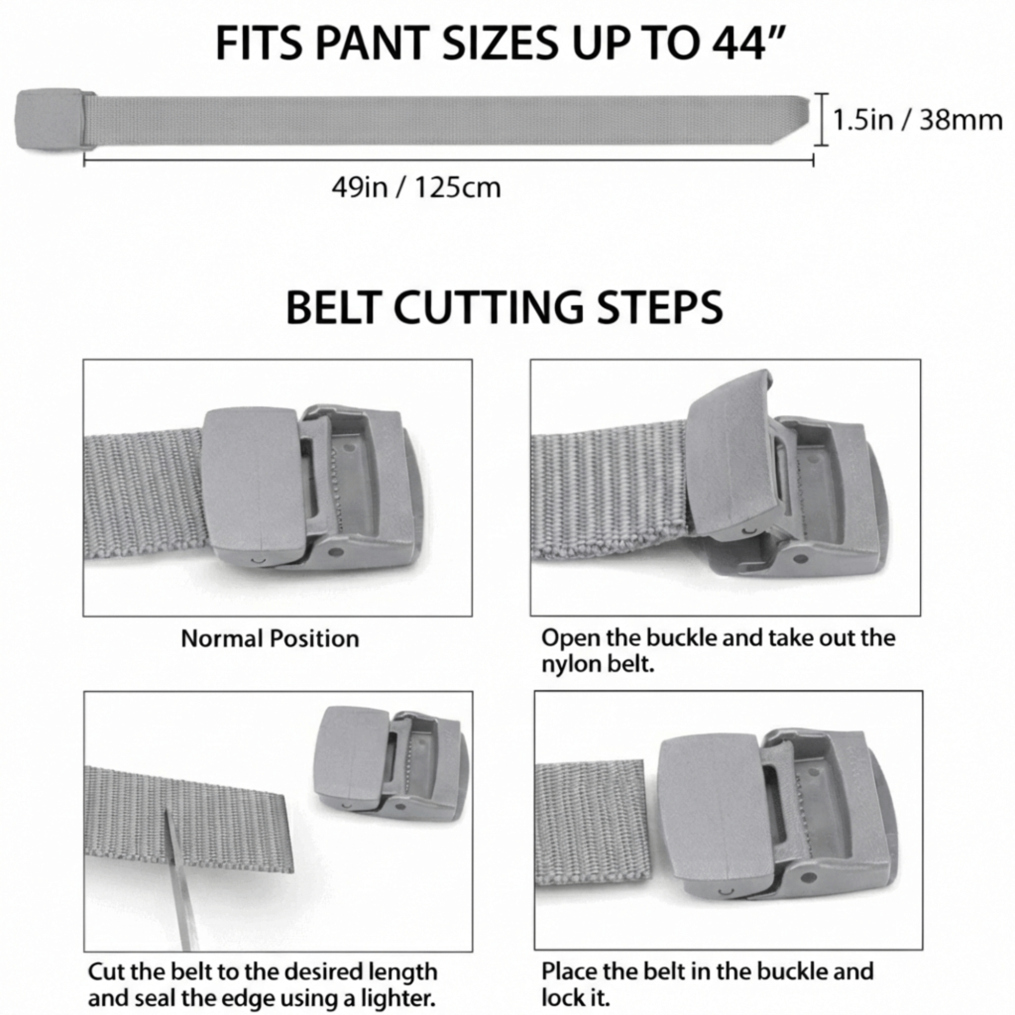 Black Lavender XGear tactical adjustable nylon belt with plastic buckle, featuring a sturdy design and versatile fit.