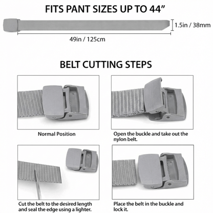 Black Lavender XGear tactical adjustable nylon belt with plastic buckle, featuring a sturdy design and versatile fit.
