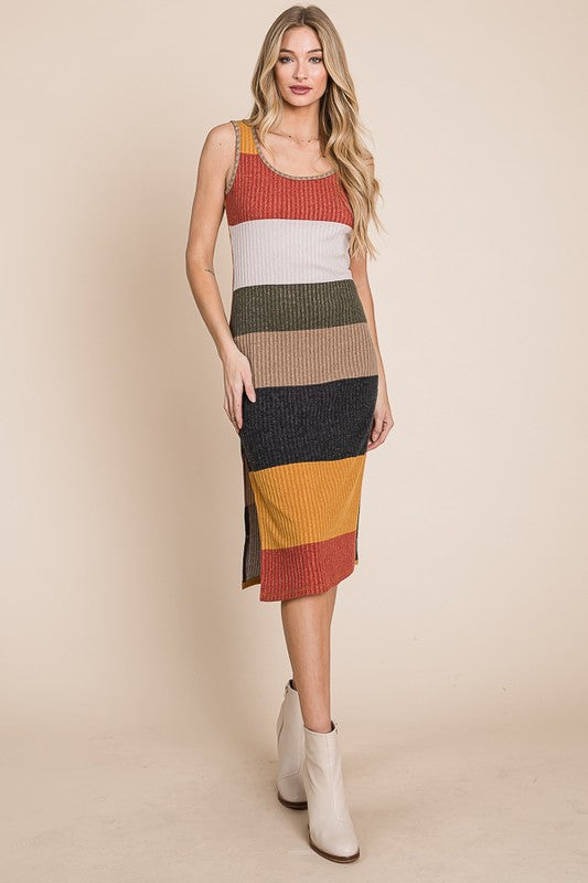 Color block casual dress by Jade Icarus, featuring vibrant multi-colored panels and a relaxed fit for women&