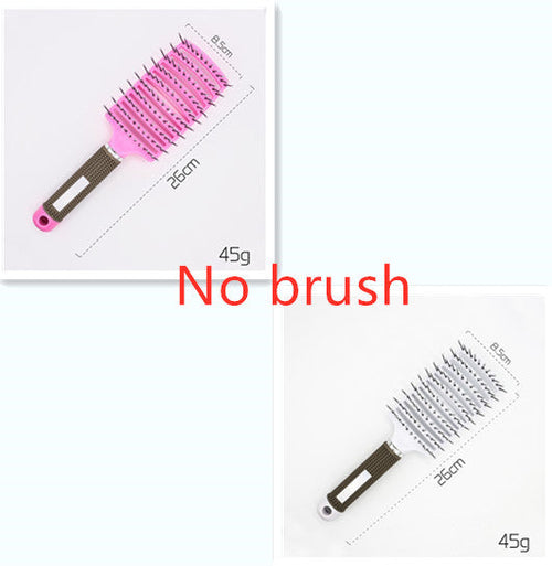 CJDropshipping anti-knot hairbrush for women, detangling brush with ergonomic handle and flexible bristles for smooth hair.