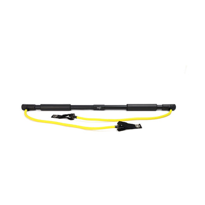 Black Lavender portable exercise bar with resistance bands for versatile workout and strength training.