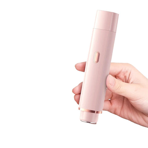 Maroon Asteria 2-in-1 bikini trimmer for women, electric shaver for pubic hair grooming, compact haircare device.