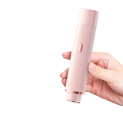 Maroon Asteria 2-in-1 bikini trimmer for women, electric shaver for pubic hair grooming, compact haircare device.