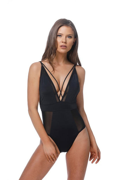 Jade Icarus solid black mesh one-piece automotive accessory with a sleek, sexy design, shown in the product image.