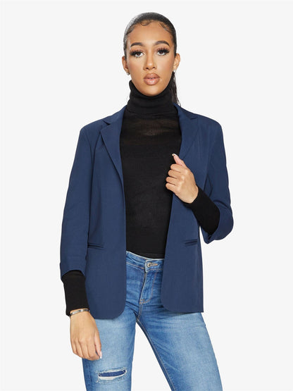 Rose Eleusis Edge To Edge Blazer, stylish tailored jacket with clean lines and structured fit, displayed on a model.