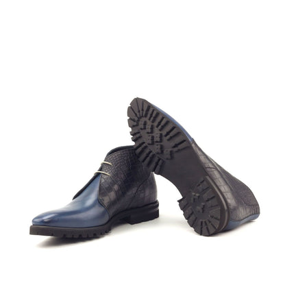 Magenta Apple David Monti Chukkas in brown leather, stylish footwear with ankle height and classic design.