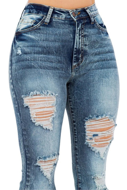 Jade Icarus Storm Bell Bottom Jean with 30-inch inseam, featuring classic denim style and flared leg design.