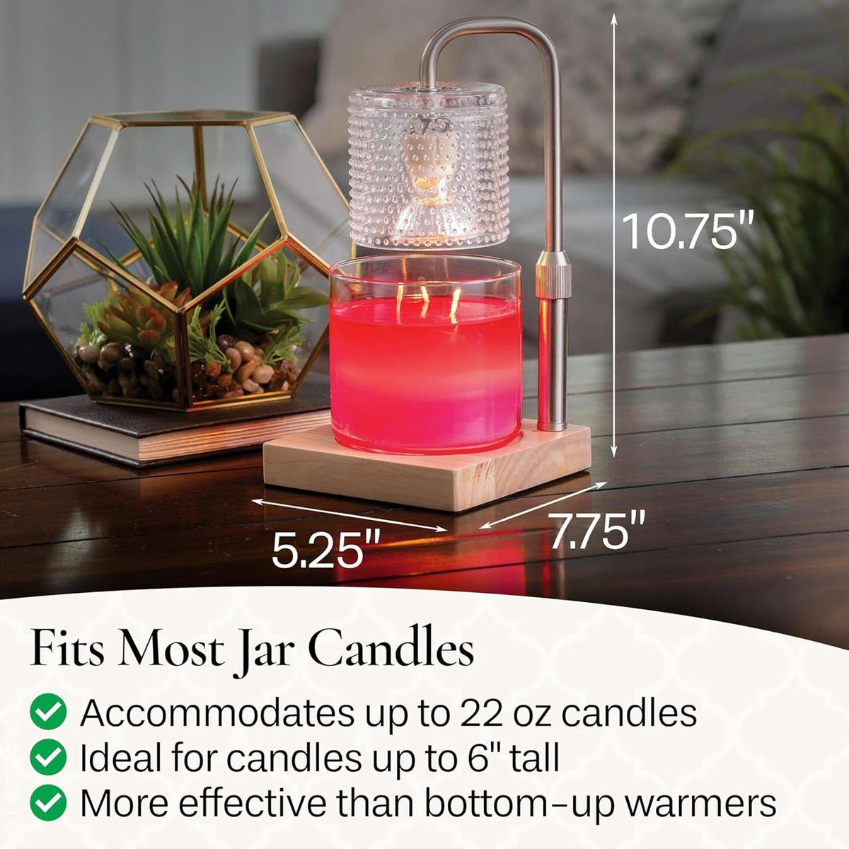 Silver Hobnail Lamp Top Down Warming Flame Free Fragrance