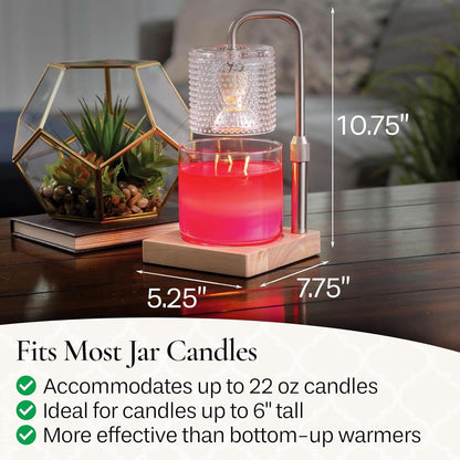 Silver Hobnail Lamp Top Down Warming Flame Free Fragrance