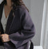 Korean wool coat for women by Carmine Juneberry featuring autumn and winter fashion, elegant design, and warm tailored fit.