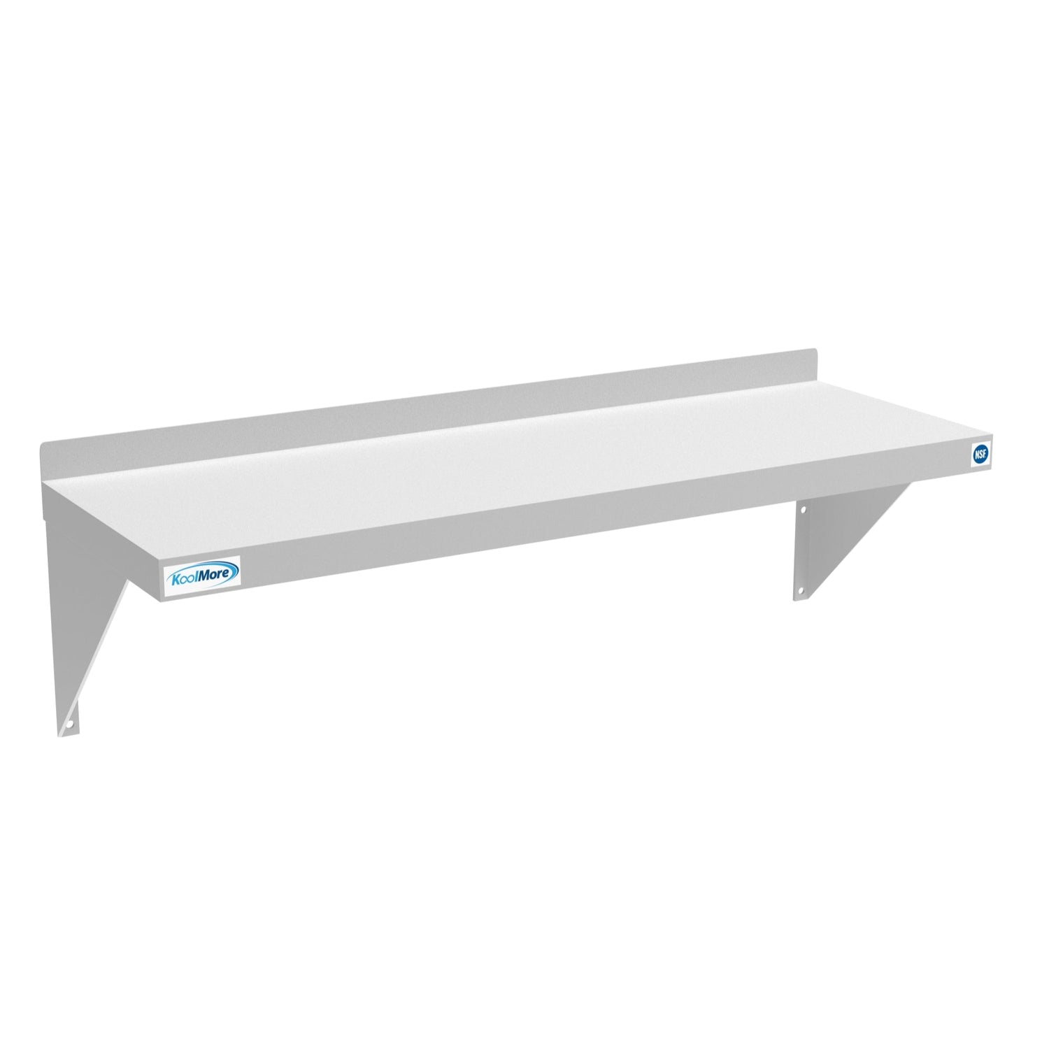 Violet Blackhaw 12x36-inch 18-gauge stainless steel heavy-duty wall shelf for food and beverage storage, with sturdy brackets