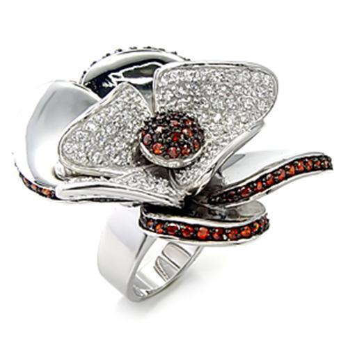 Sterling silver ring with rhodium and ruthenium plating, featuring intricate design, from Turquoise Tiger&
