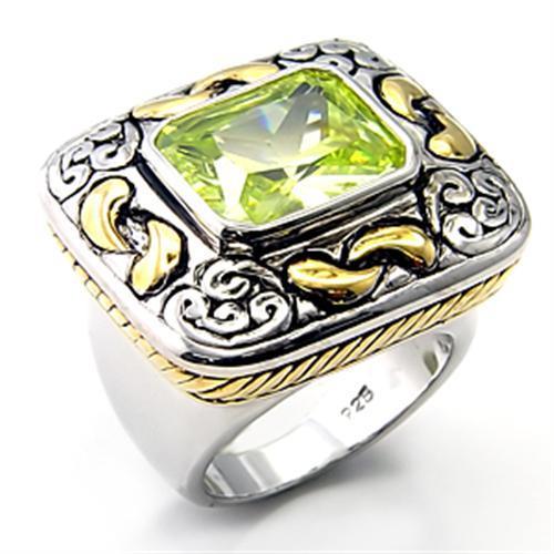 Reverse two-tone 925 sterling silver ring featuring turquoise accents, crafted by Turquoise Tiger, shown in the image.