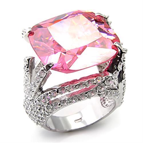 Sterling silver ring with rhodium finish and AAA gemstones, jewelry by Turquoise Tiger, showcasing elegant design and craftsmanship.