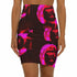 Close-up of Erin Theia Art Grapha Bodycon Skirt from FIREBODY® showing textured fabric and sleek fit, stylish accessories for modern fashion.