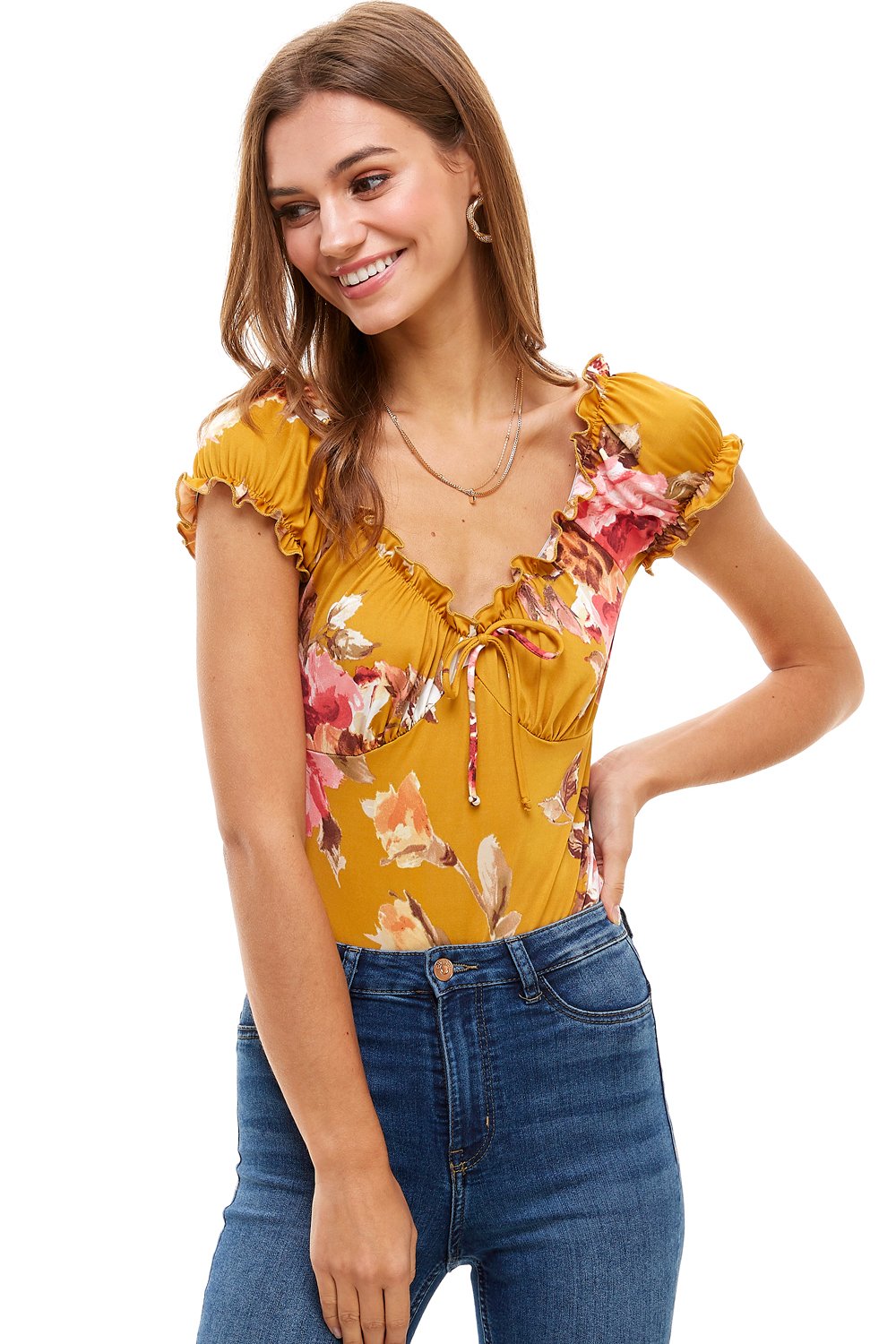 Floral printed women&