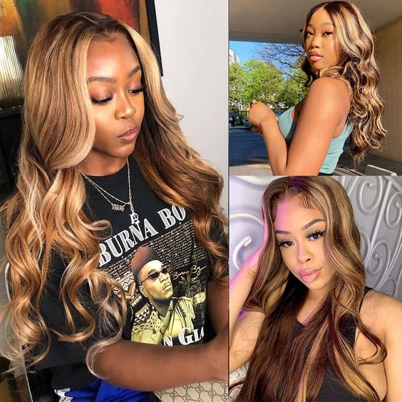Pear Daisy 4x4 lace closure wig with human hair, body wave style, and natural density for a seamless, stylish look.