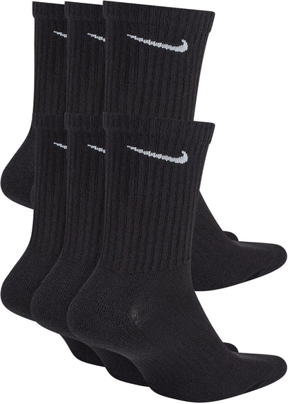 Nike Unisex Adult Everyday Cushioned Training Crew Socks (6-Pack) | Mens and Womens