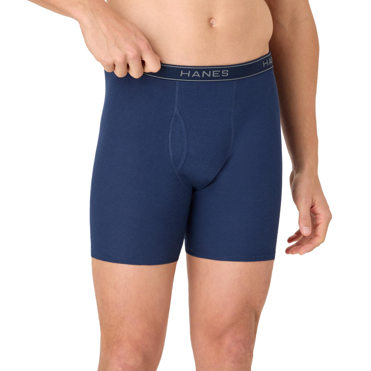 Hanes mens Underwear Boxer Briefs Pack, Cool &amp; Breathable Cotton Moisture-wicking Underwear for Men, No Ride Up