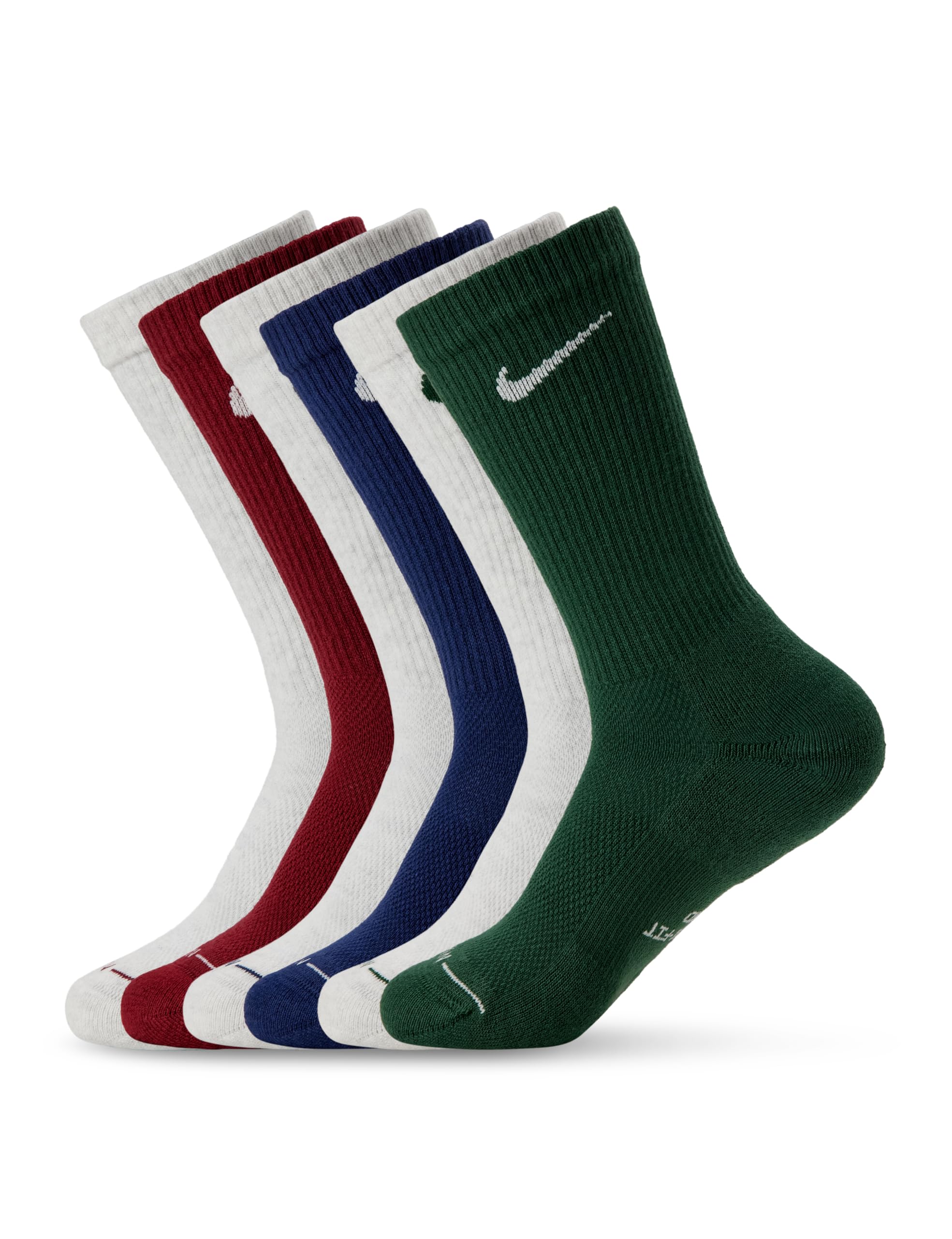 Nike Unisex Adult Everyday Elevated Crew Socks (6-Pack) | Mens and Womens