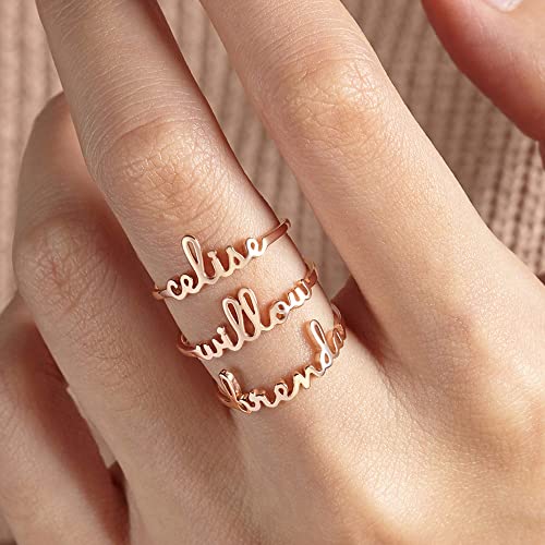 Green Millie stackable mother ring with a minimalist design, perfect for personalized jewelry and meaningful mom accessories.