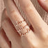 Green Millie stackable mother ring with a minimalist design, perfect for personalized jewelry and meaningful mom accessories.