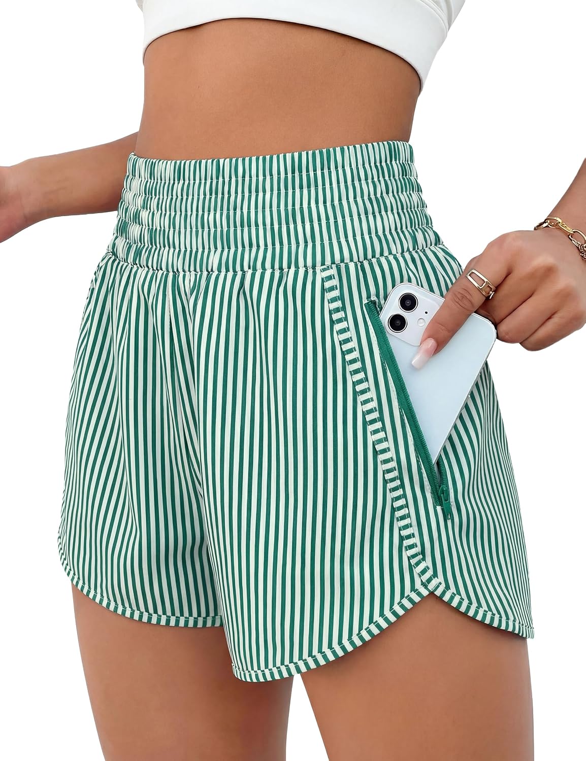 BMJL 2.5" Athletic Shorts for Women Comfy High Waisted Short with Pocket