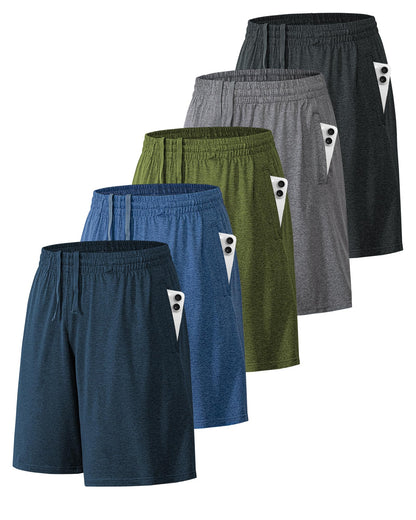 BALENNZ Mens Athletic Shorts with Pockets Quick Dry Workout Shorts Men | Basketball Gym Running Fitness Shorts with Elastic Waistband, Daily Casual Sports Activewear, Soft Lightweight Breathable