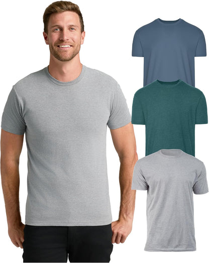 True Classic Mens T-Shirts – Short Sleeve Crew Neck T Shirts for Man, Cotton Blend Plain Novelty Men&