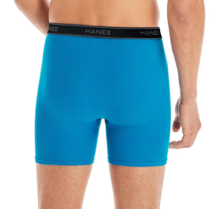 Hanes mens Underwear Boxer Briefs Pack, Cool &amp; Breathable Cotton Moisture-wicking Underwear for Men, No Ride Up