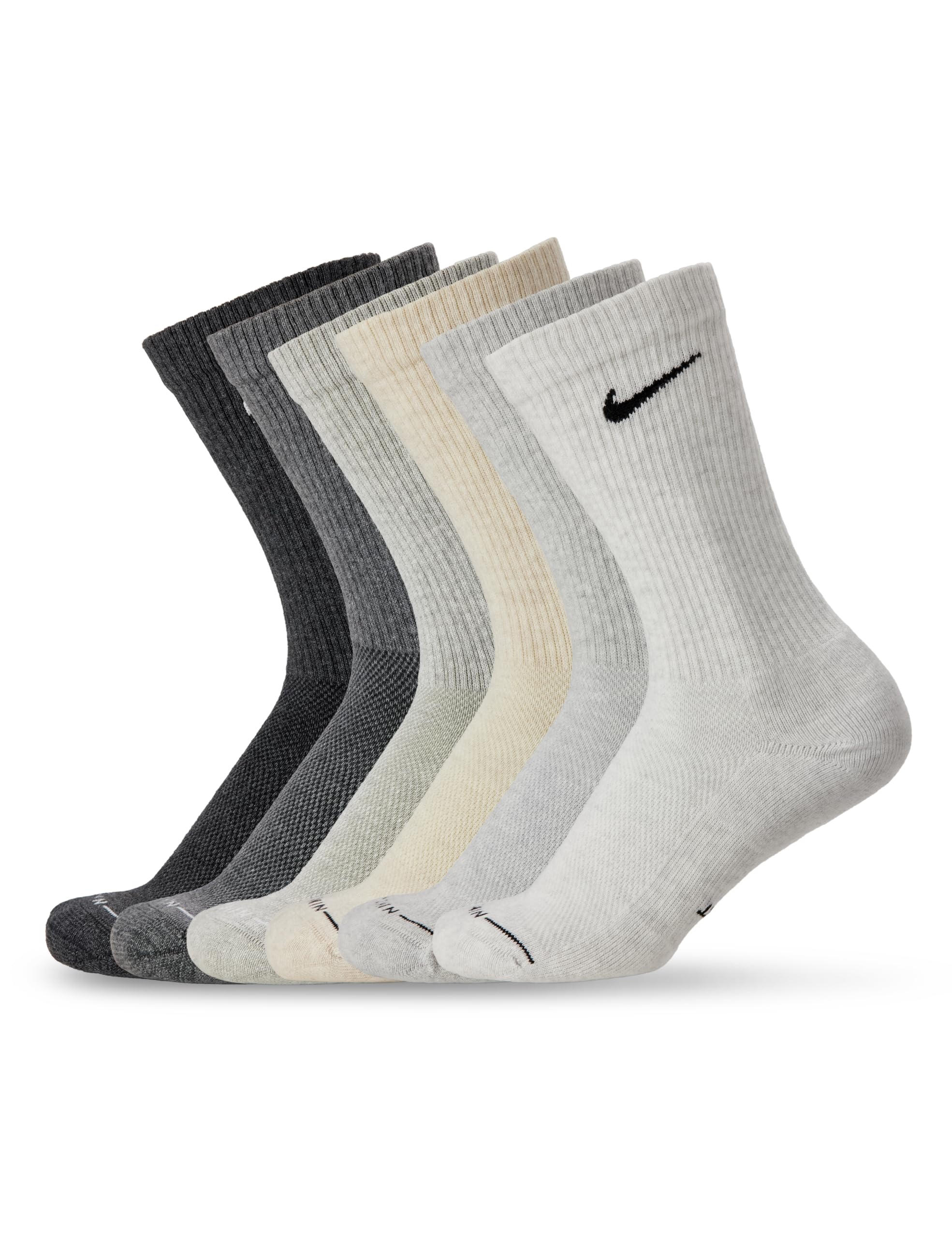 Nike Unisex Adult Everyday Elevated Crew Socks (6-Pack) | Mens and Womens