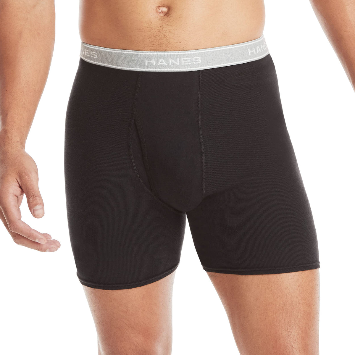 Hanes mens Underwear Boxer Briefs Pack, Cool &amp; Breathable Cotton Moisture-wicking Underwear for Men, No Ride Up