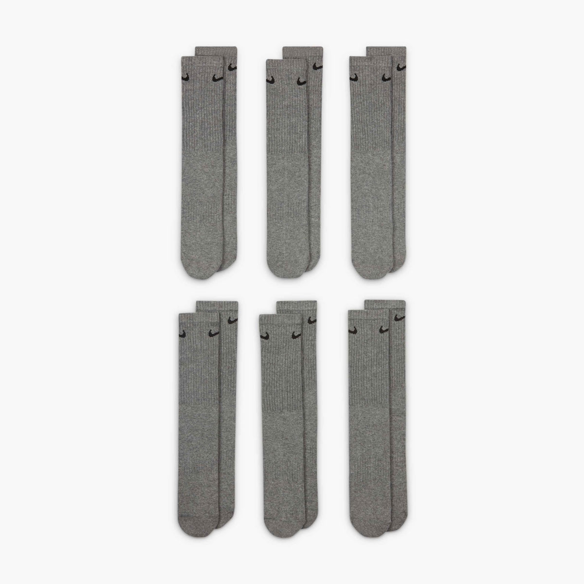 Nike Unisex Adult Everyday Cushioned Training Crew Socks (6-Pack) | Mens and Womens